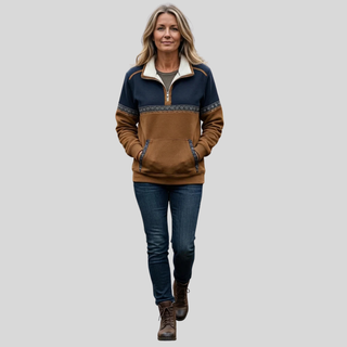 Ermé | Pull à col Sherpa avec demi-fermeture éclair