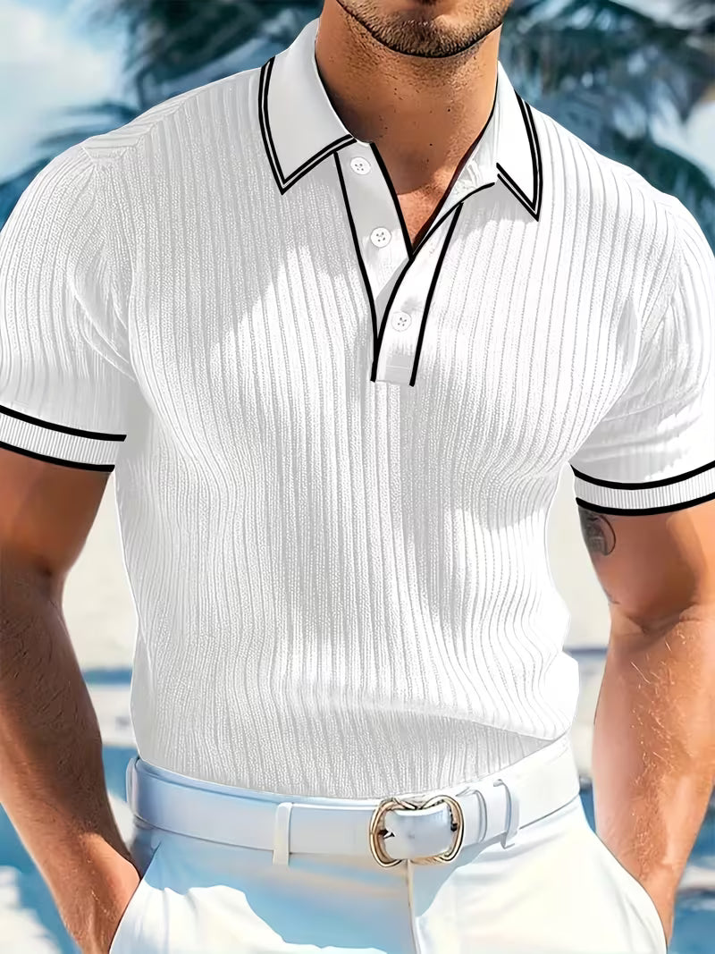 Lucian | Color-Blocked Short Sleeve Polo Shirt
