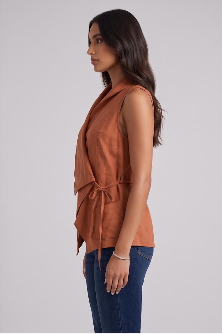 Carlota | Sleeveless Blouse with Side Tie