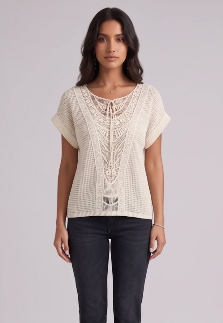 Paula| Lace Boho-Style Top