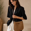 Woven straw crossbody bag | bohemian style.