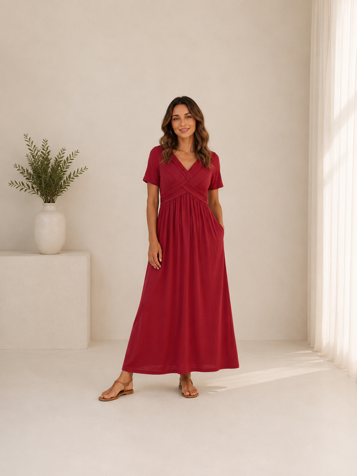 Isadora | Elegant A-Line Midi Dress