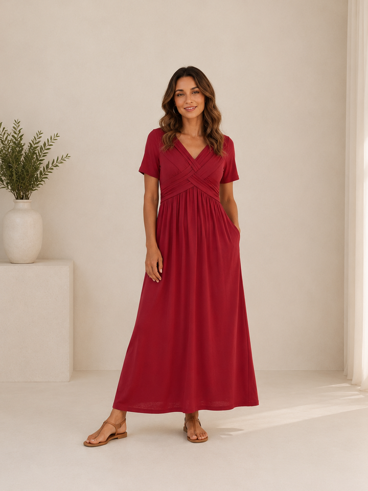 Isadora | Elegant A-Line Midi Dress
