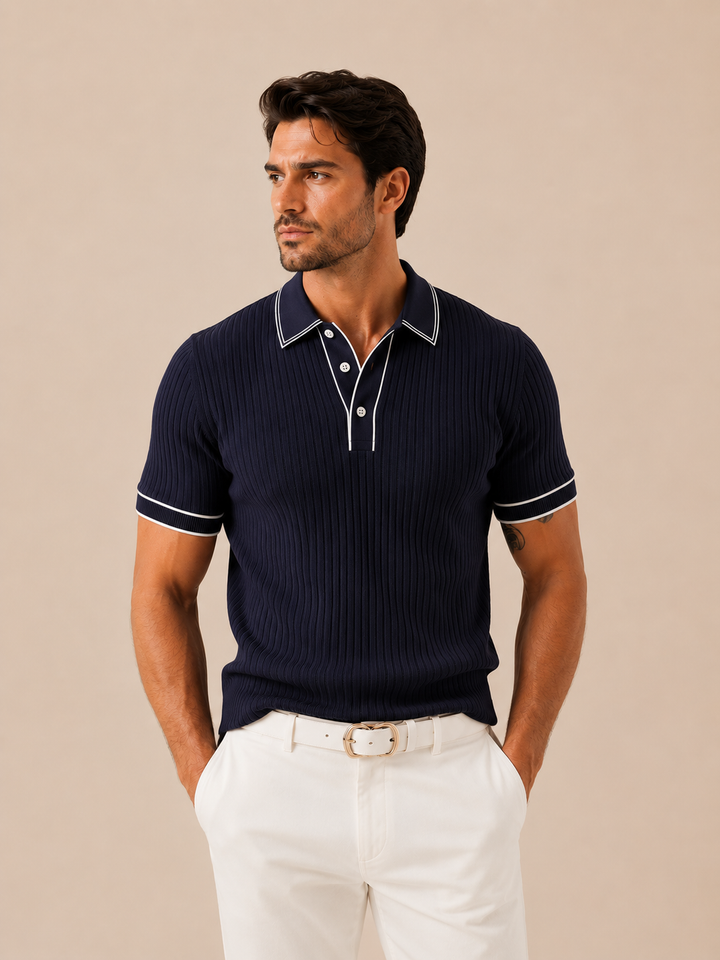 Lucian | Color-Blocked Short Sleeve Polo Shirt