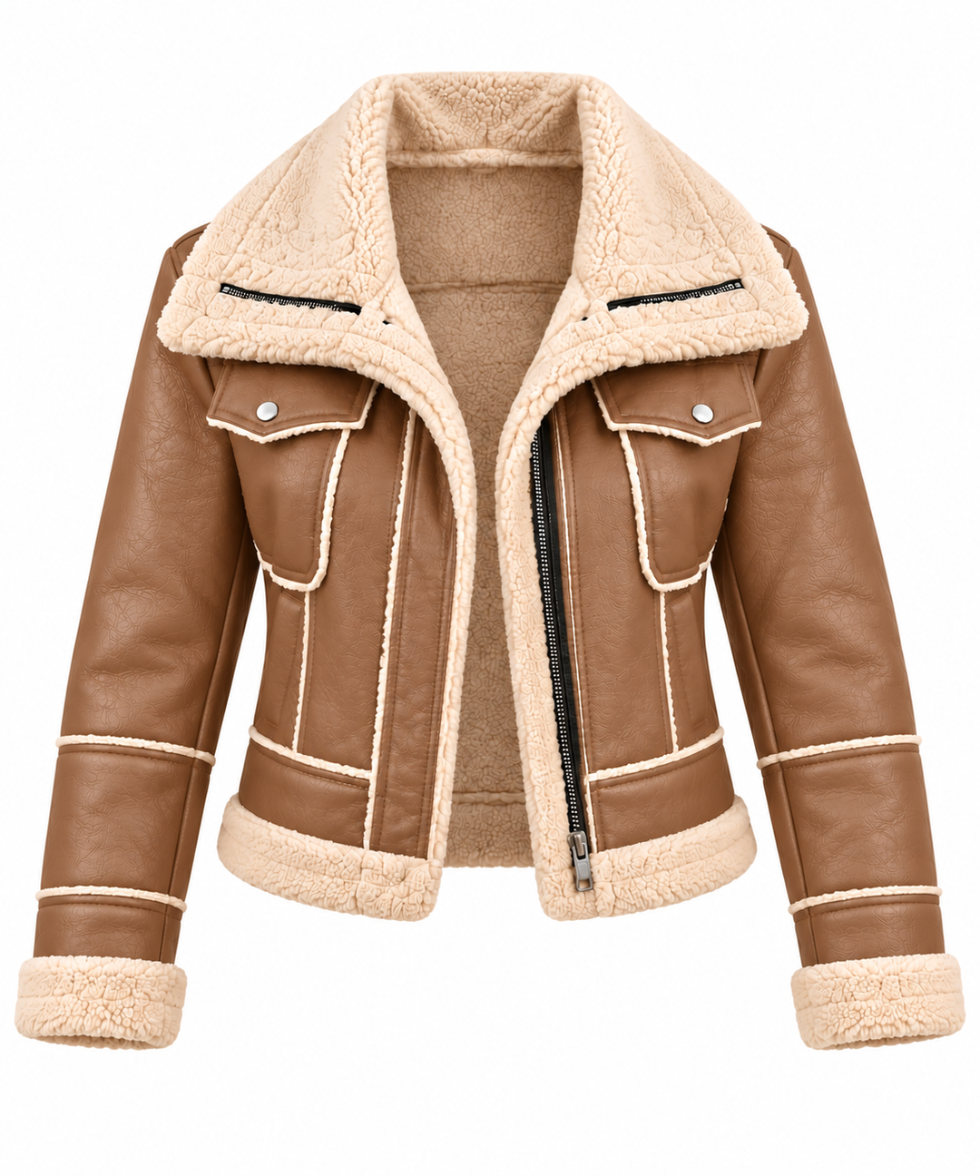 Mia | Short Jacket with Teddy Collar