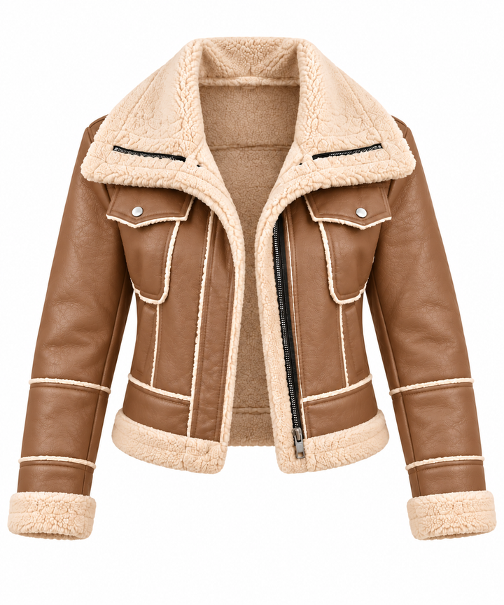 Mia | Short Jacket with Teddy Collar