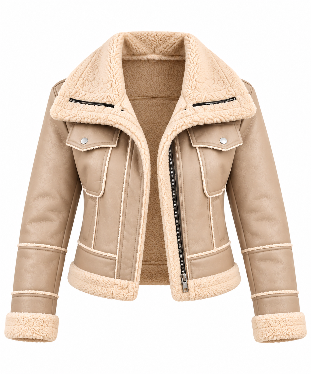 Mia | Short Jacket with Teddy Collar