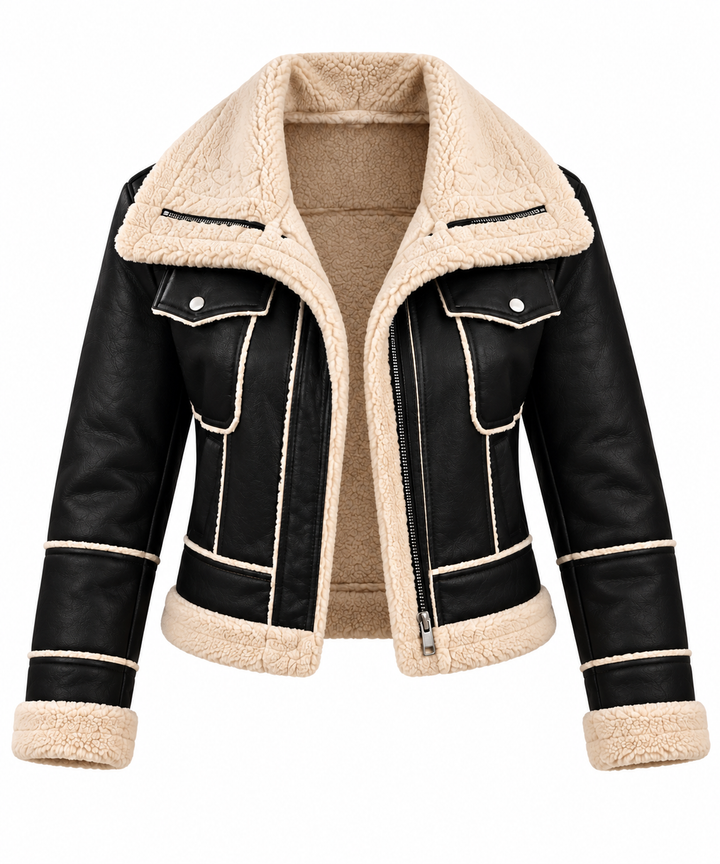 Mia | Short Jacket with Teddy Collar