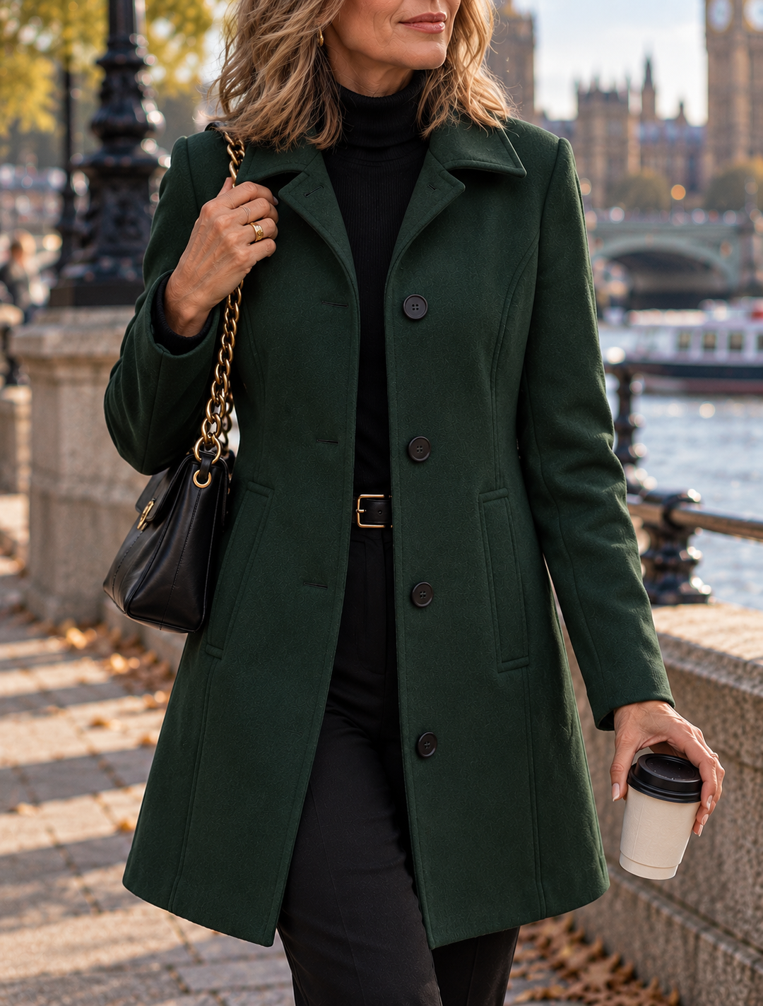 Eline | Comfortable Stand-Up Collar Coat