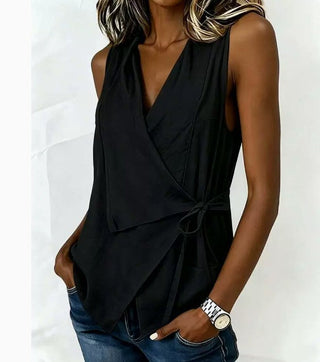 Carlota | Sleeveless Blouse with Side Tie