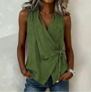 Carlota | Sleeveless Blouse with Side Tie
