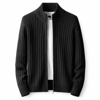JOHN | Knitted Zip-Up Cardigan