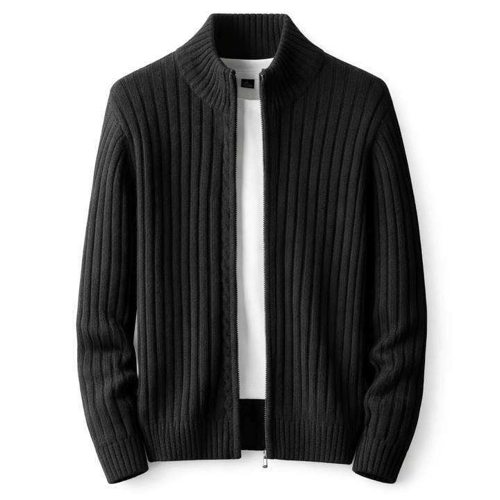 JOHN | Knitted Zip-Up Cardigan