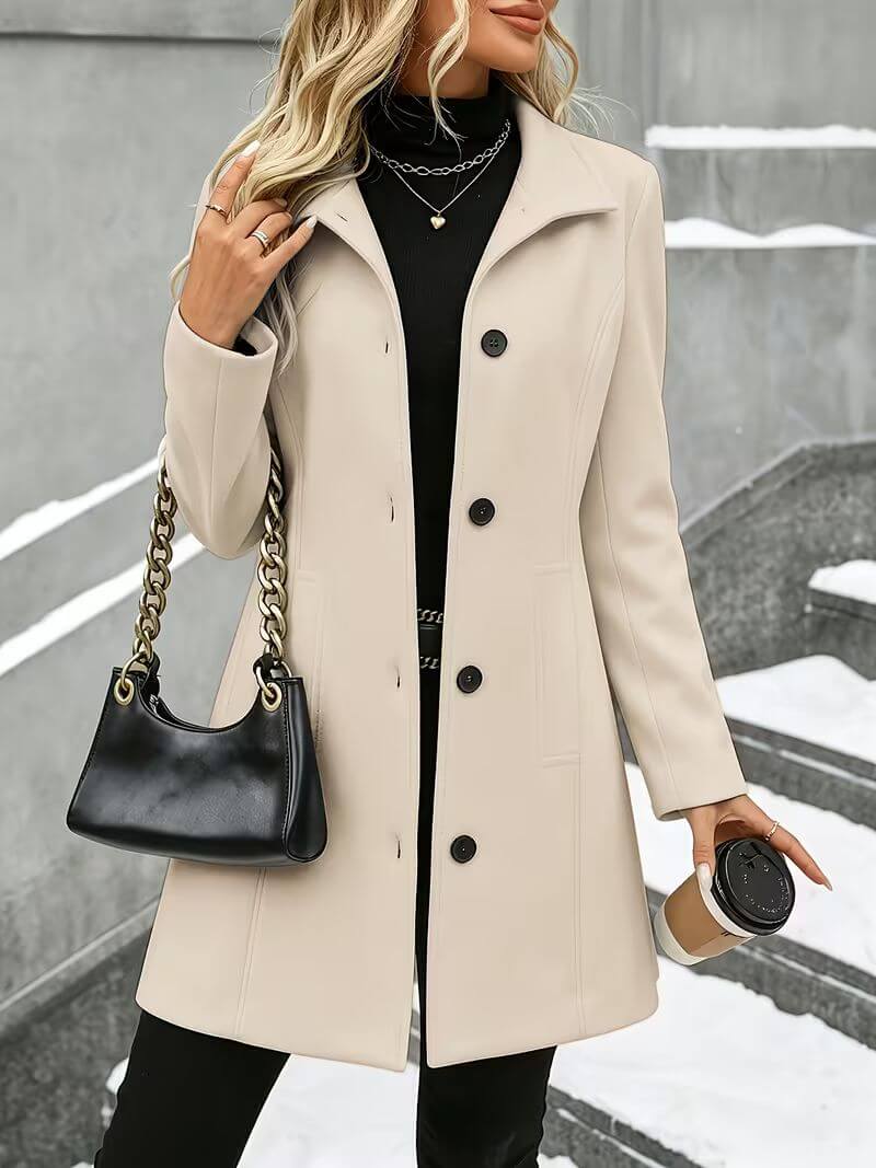 Eline | Comfortable Stand-Up Collar Coat