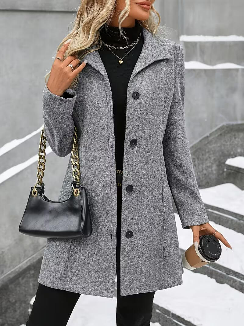 Eline | Comfortable Stand-Up Collar Coat