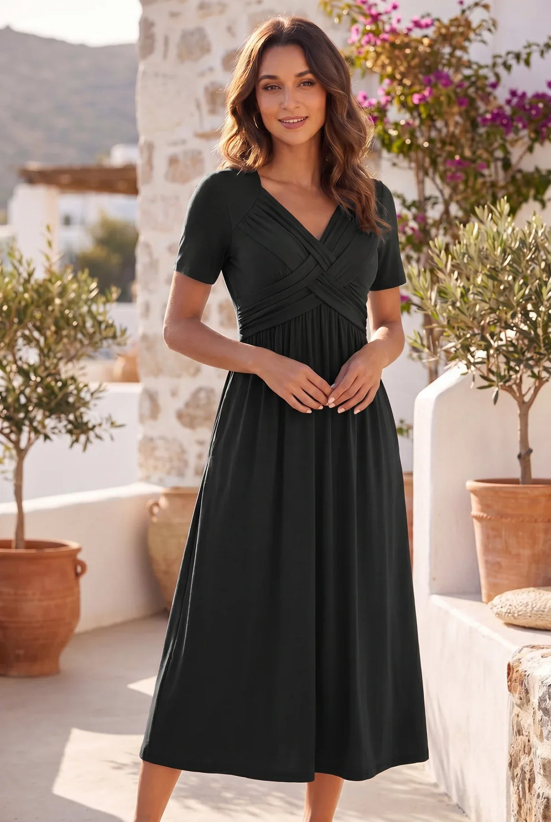 Isadora | Elegant A-Line Midi Dress