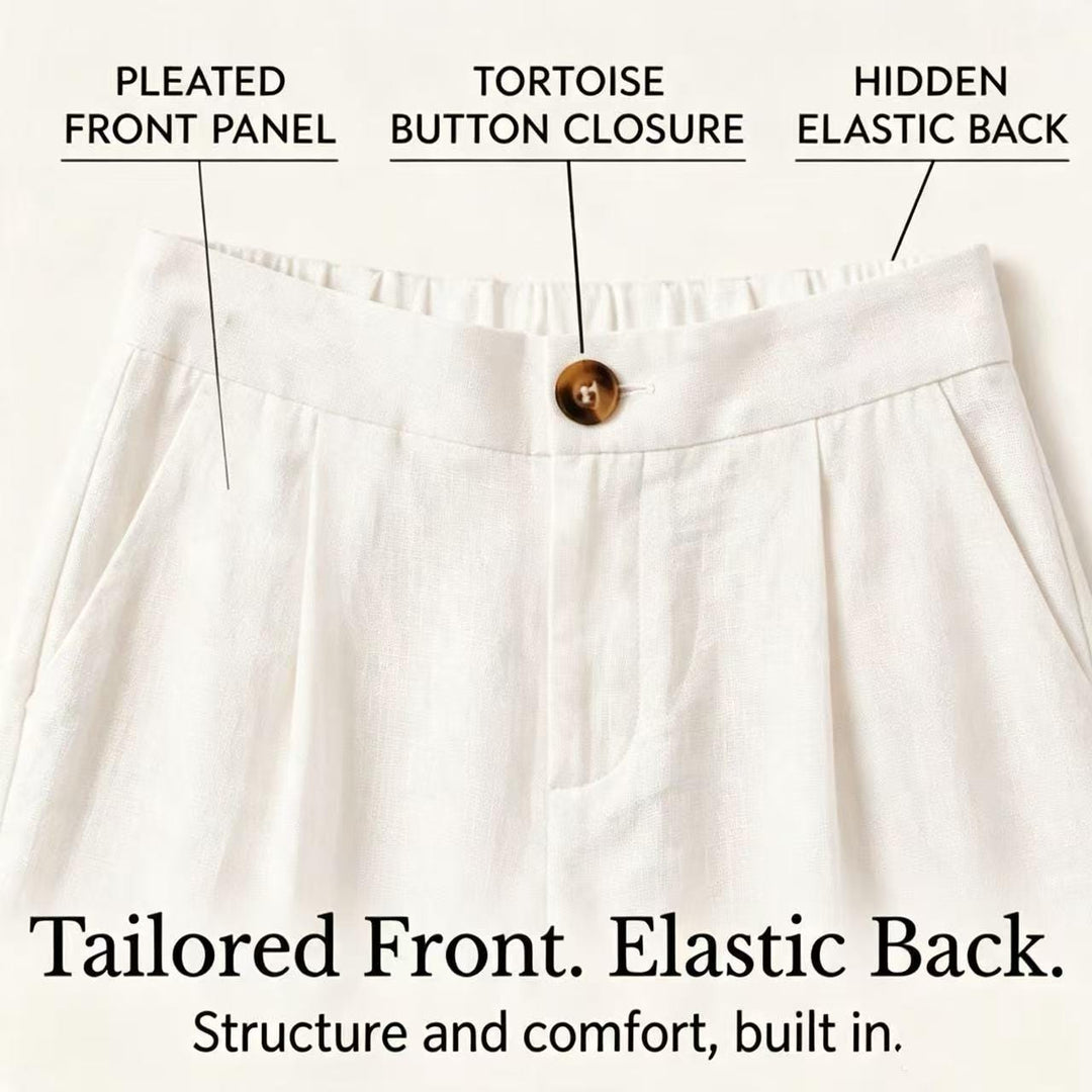 High-Waisted Pleated Wide-Leg Pants