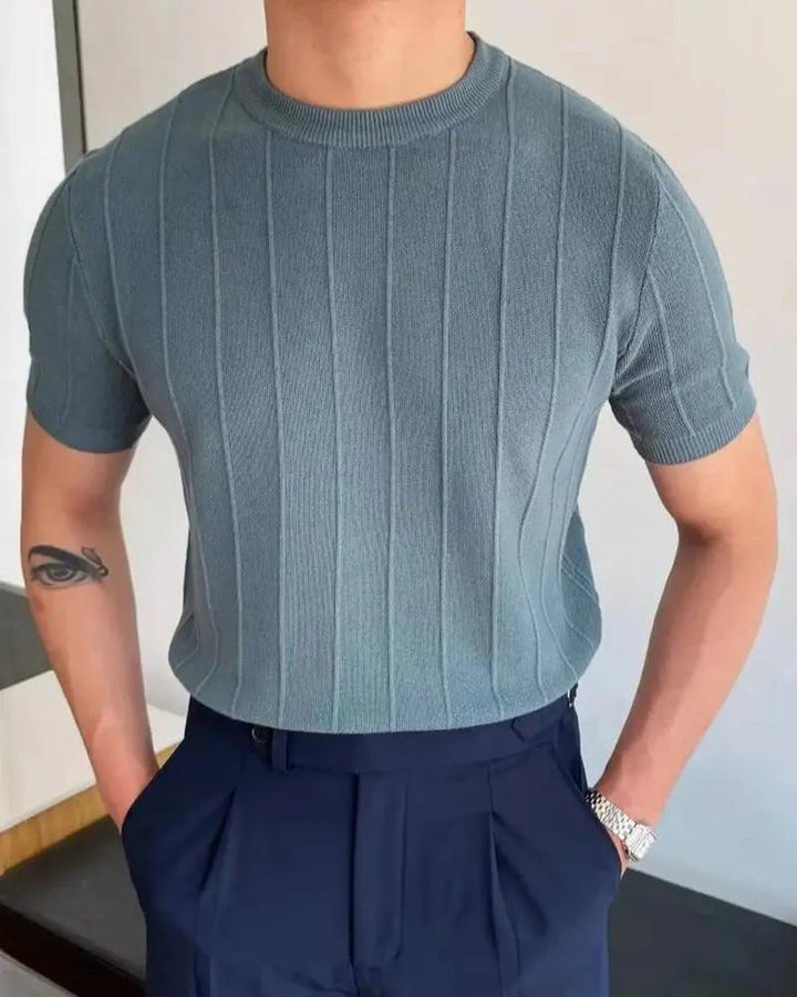 Matteo | Textured Ribbed T-Shirt