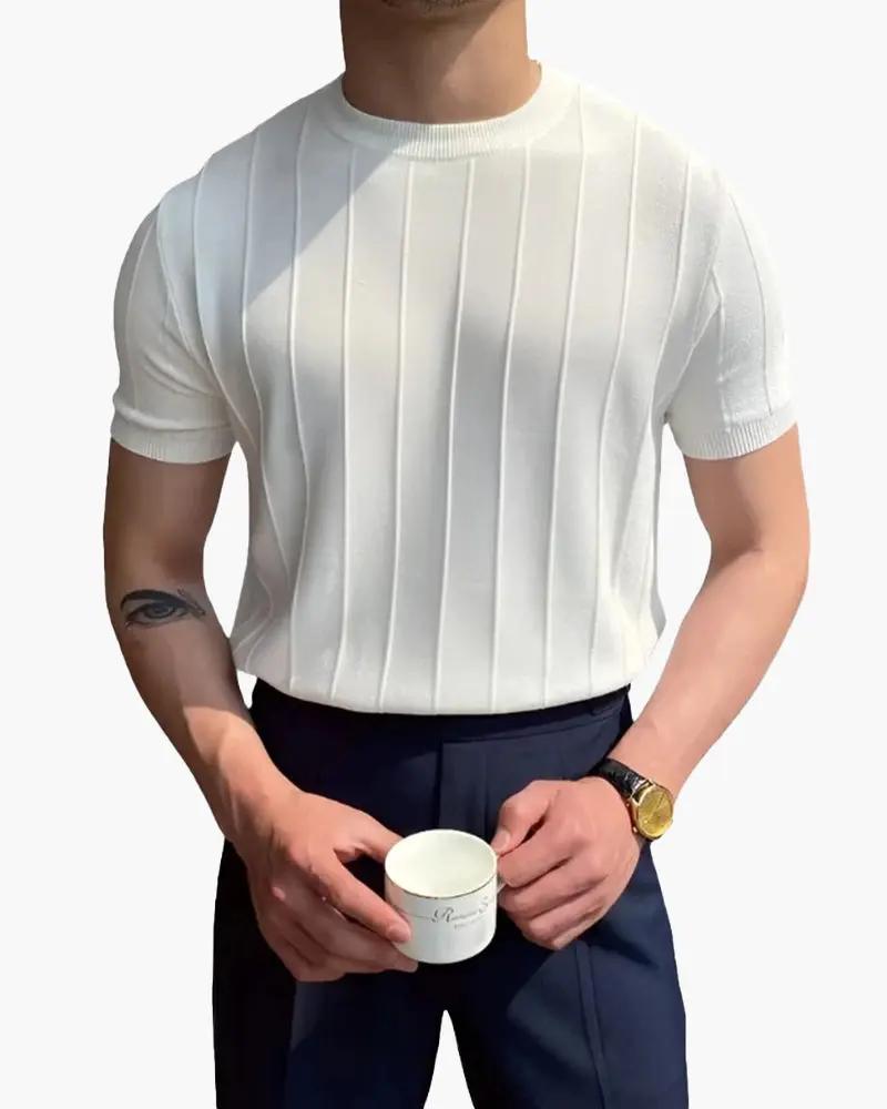 Matteo | Textured Ribbed T-Shirt